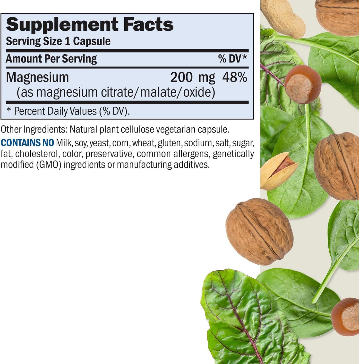 Ultra-Soluble Magnesium Capsules for Nerves, Muscles, Brain, Heart - 250 Capsules, 200mg Gentle Formula, No Additives