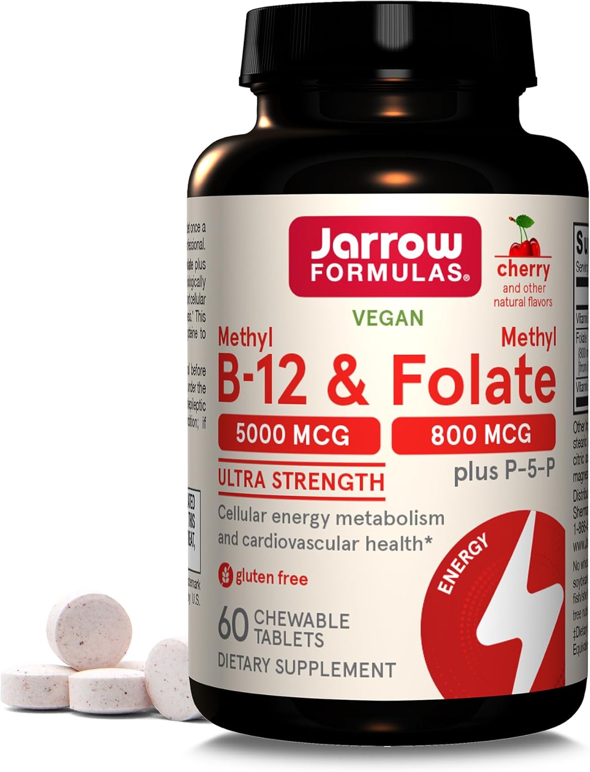 Ultra Strength Methyl B-12 & Folate with P-5-P + Neuro-mag Magnesium L-threonate for Brain Health, Memory & Attention