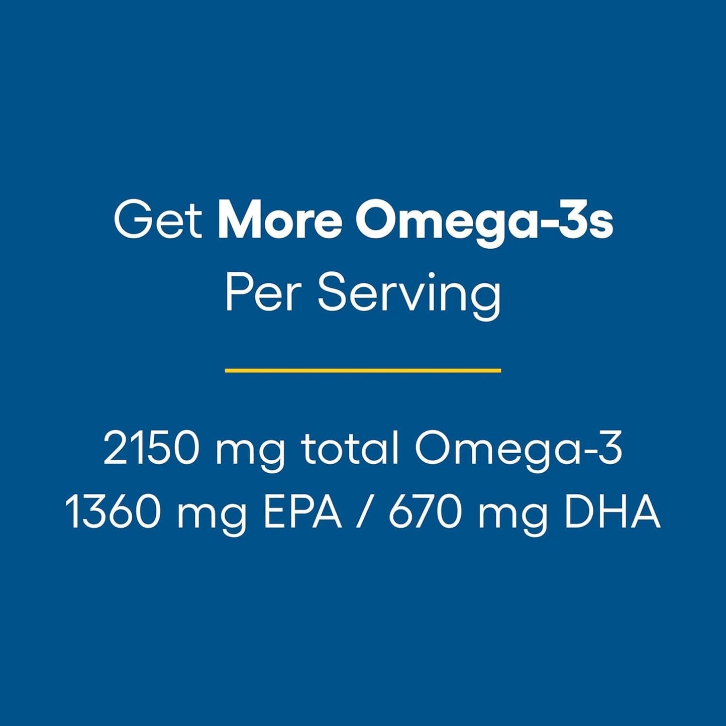 Ultra Strength RxOmega-3 Fish Oil - High Potency Formula, 2,150mg Omega-3 Per Serving, 150 Softgels, No Fishy Aftertaste