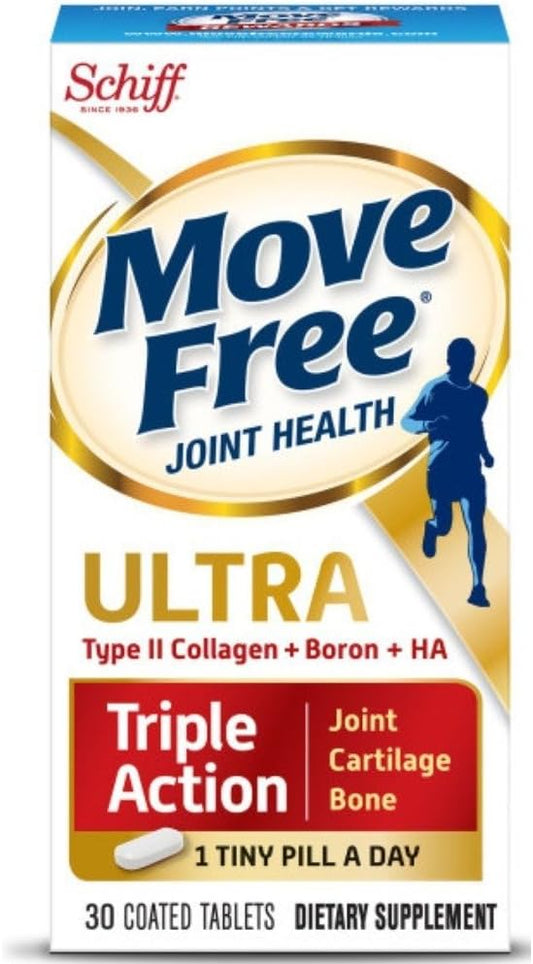 Ultra Triple Action Joint Health Supplement with Type II Collagen, Boron & HA for Bone Health, 30 Count