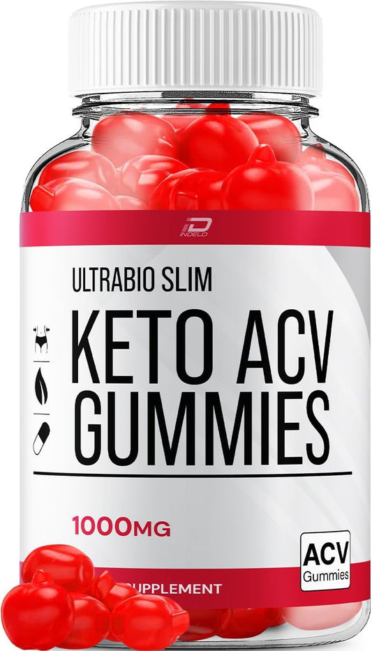 UltraBio Slim Keto Apple Cider Vinegar Gummies - Maximum Strength BioSlim Gummies for Advanced Weight Management (60 Gummies)