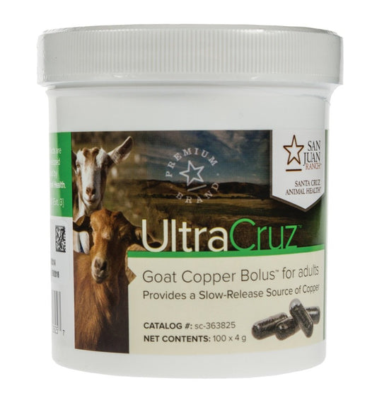 UltraCruz Goat Copper Bolus Supplement 4g, 100 Count - Adult Goat Mineral Supplement