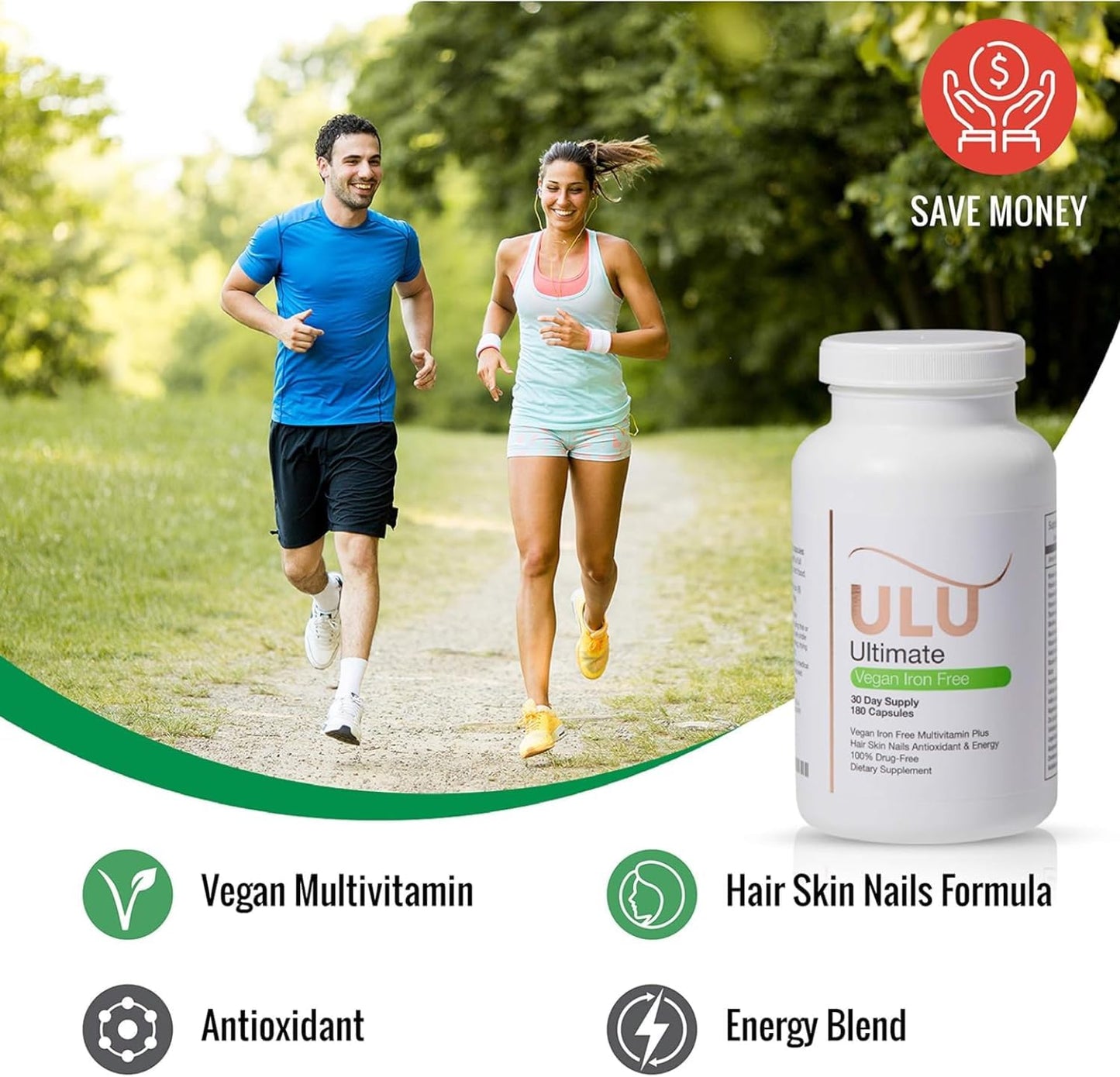 ULULIFE Ultimate Multivitamin Bundle: Vegan, Iron-Free Capsules for Stronger Hair, Skin, & Nails, Improved Antioxidant & Energy Levels, Better Sleep, Less Stress - 360 Capsules Total