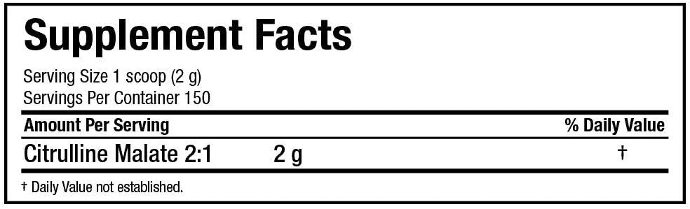 Unflavored ALLMAX Nutrition Citrulline Malate Powder - 300g Size