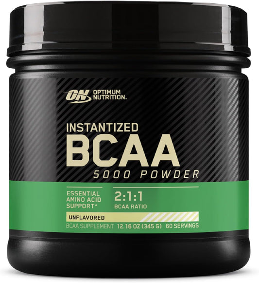 Unflavored BCAA Powder for Keto Diet, 5000mg, 60 Servings - Optimum Nutrition