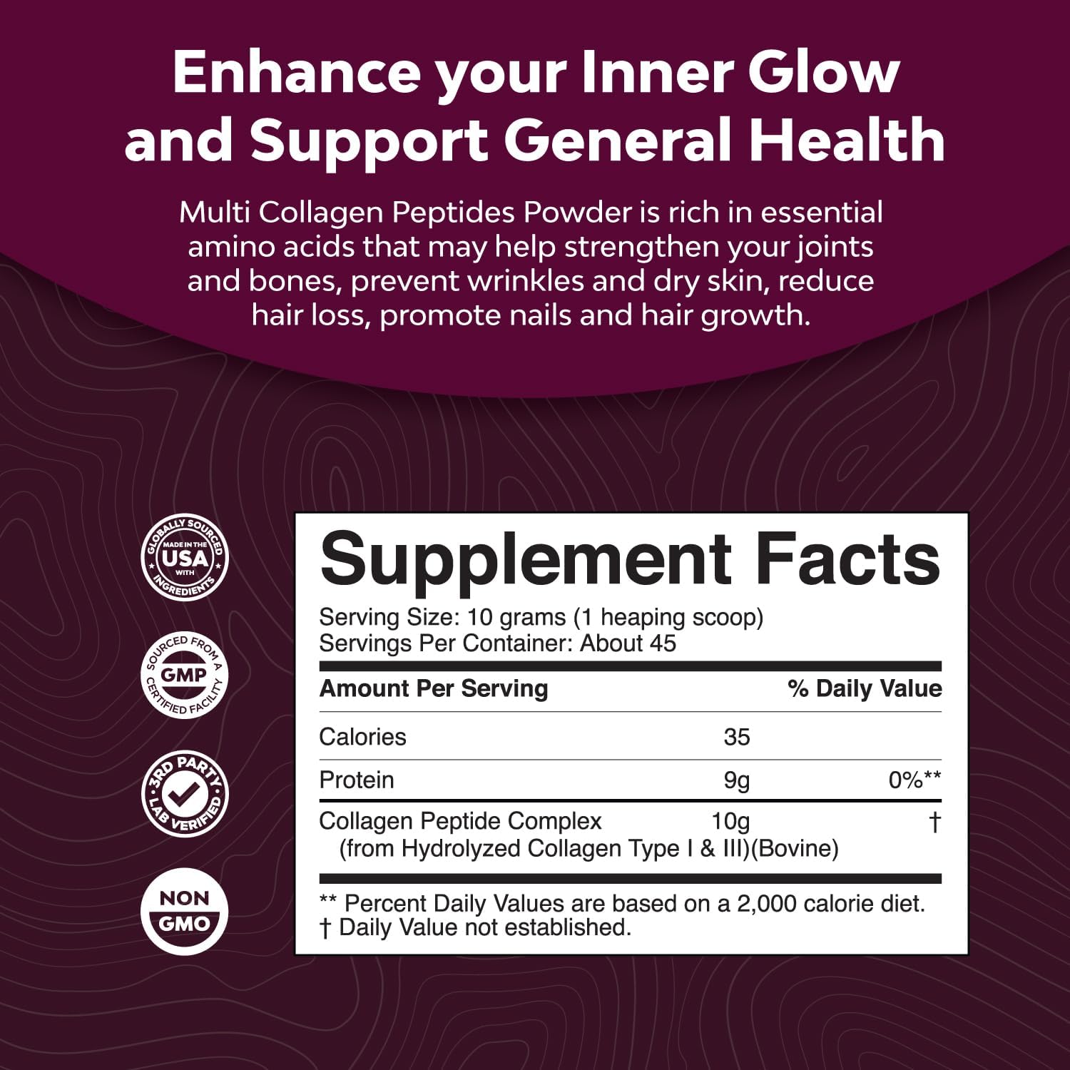 Unflavored Glutathione and Collagen Bundle for Bone and Joint Support in Women and Men