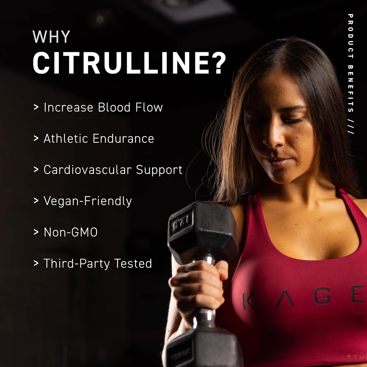 Unflavored Kaged Premium L-Citrulline Powder - Boost Nitric Oxide, Enhance Muscle Pumps, Improve Vascularity - 100 Servings