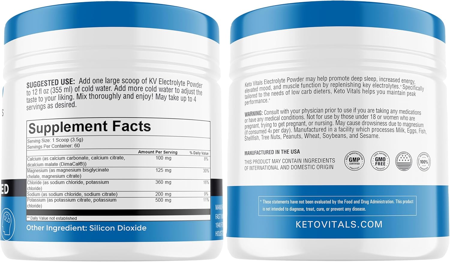 Unflavored Keto Electrolyte Powder Mix | Potassium, Magnesium, Sodium, Calcium | Supplement Drink | Sugar-Free, Zero Calories, Zero Carbs