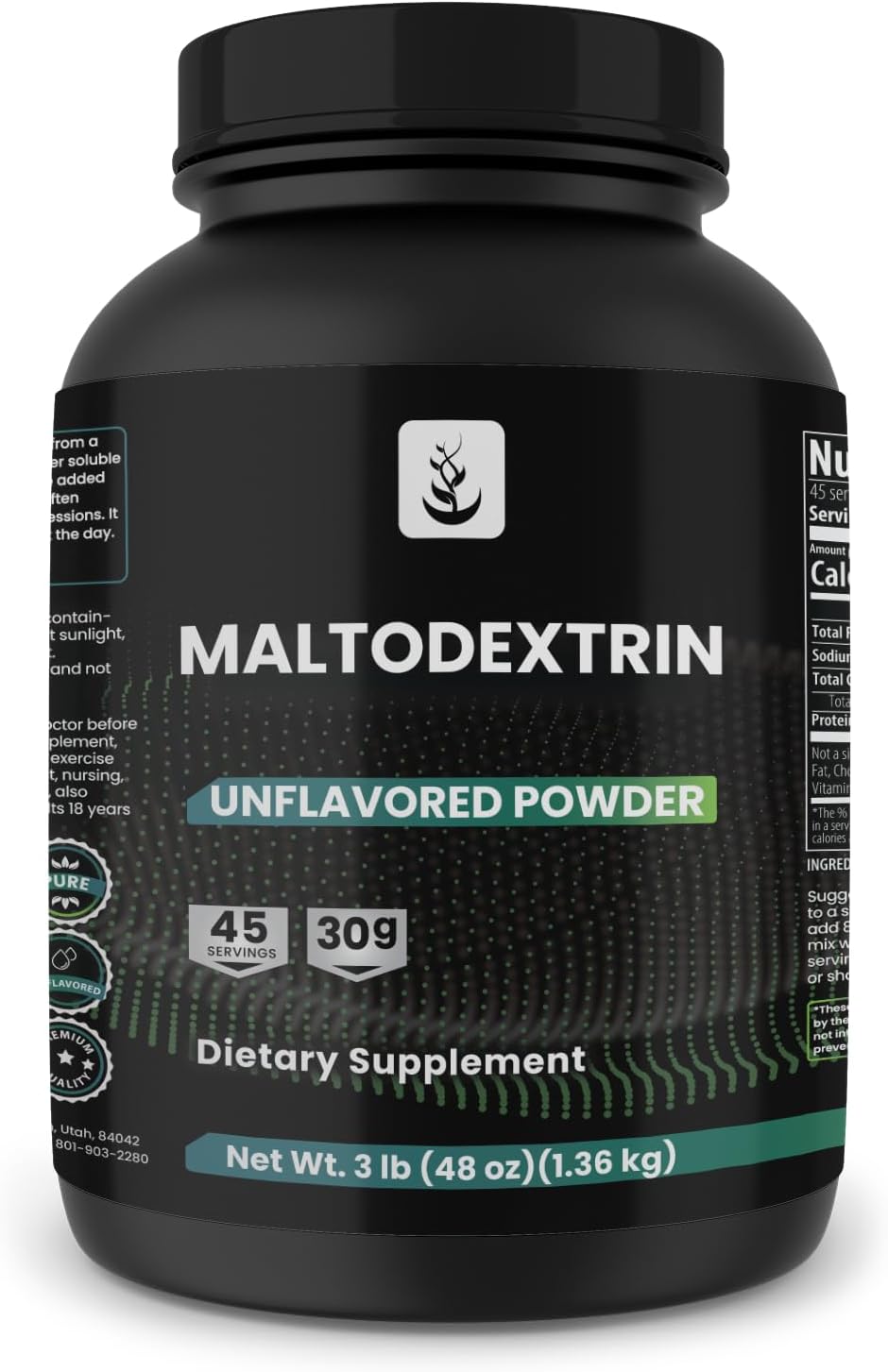 Unflavored Maltodextrin Powder - 3 lb, Pure Ingredients, No Magnesium or Rice Fillers