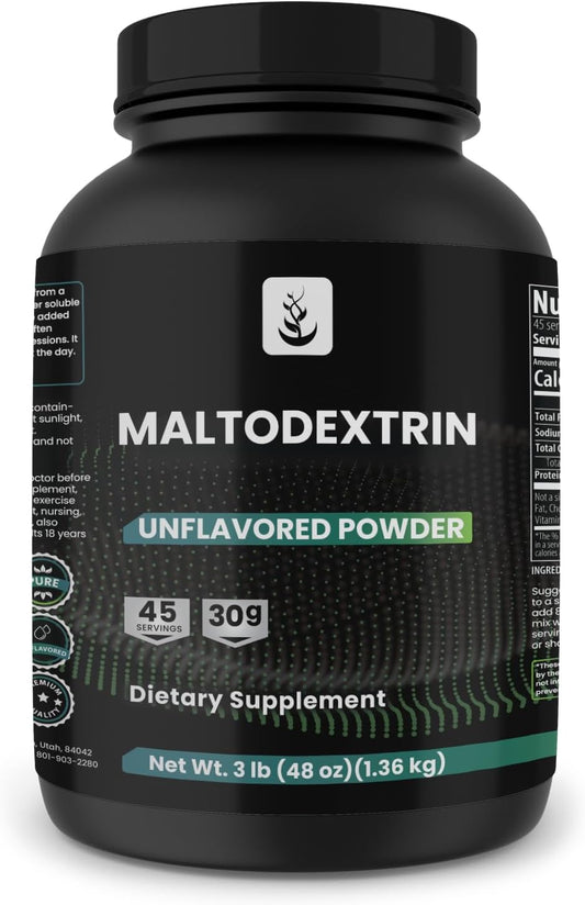 Unflavored Maltodextrin Powder - 3 lb, Pure Ingredients, No Magnesium or Rice Fillers