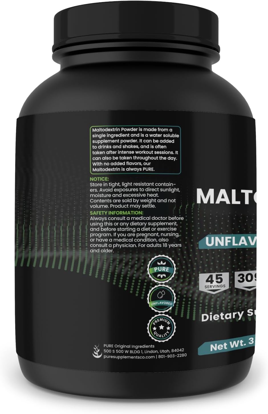 Unflavored Maltodextrin Powder - 3 lb, Pure Ingredients, No Magnesium or Rice Fillers