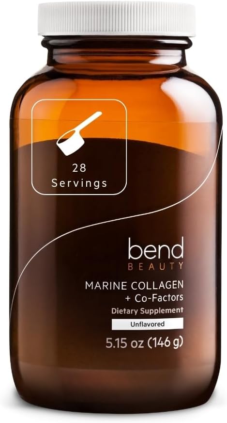 Unflavored Marine Collagen Powder with Co-Factors | Hydrolyzed Fish Collagen Peptides with Vitamin C and Silicon | Promotes Healthy Skin, Hair, and Nails