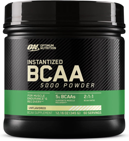 Unflavored Optimum Nutrition BCAA Powder - 5000mg, Keto-Friendly, 60 Servings