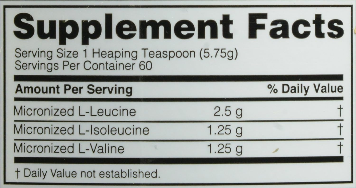 Unflavored Optimum Nutrition BCAA Powder - 5000mg, Keto-Friendly, 60 Servings