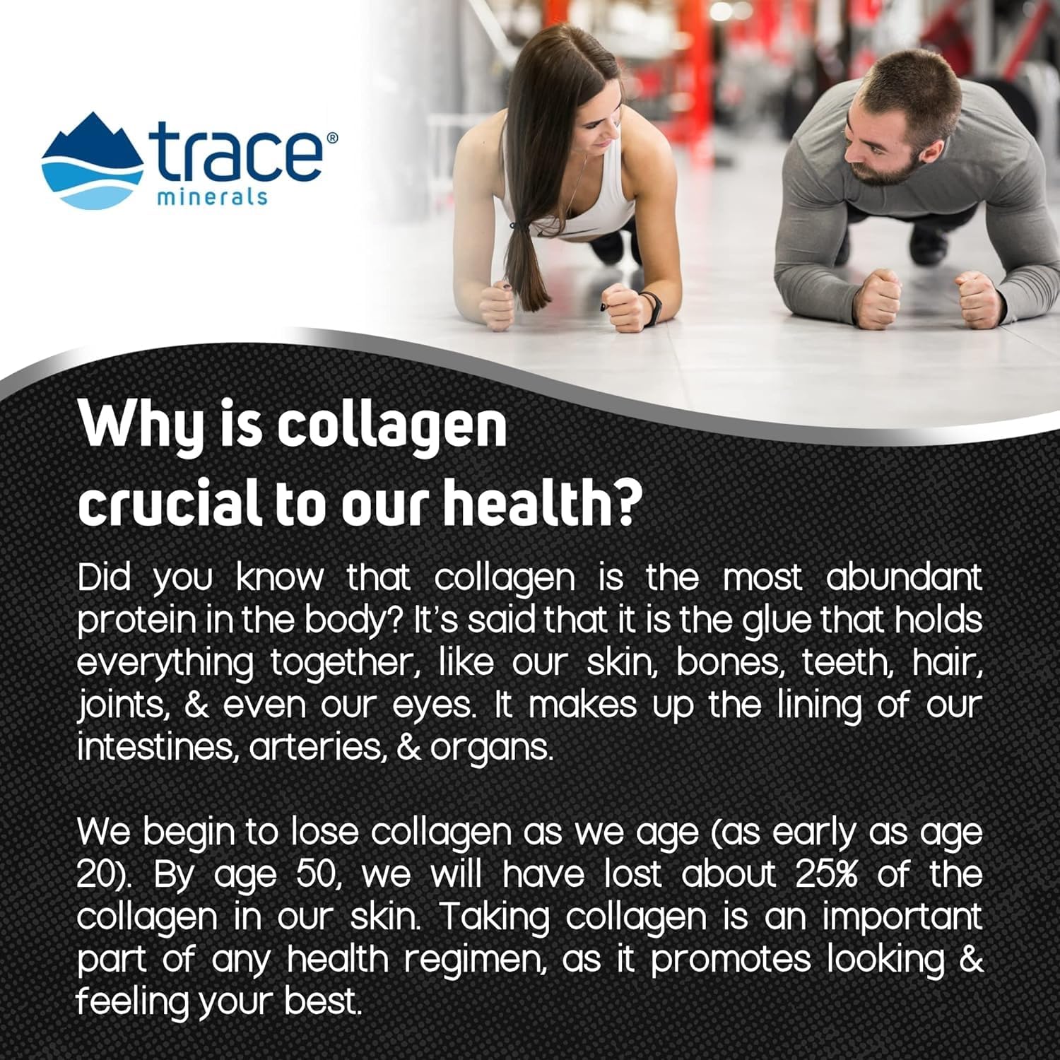 Unflavored Trace Minerals Collagen Peptides Powder - Supports Bone, Joint, Hair, Skin & Gut Health - 286g (14 Servings)