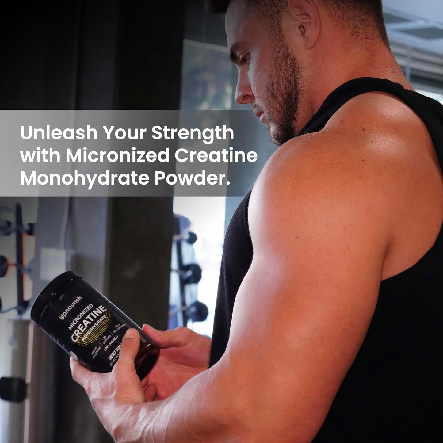 Unflavored Vegan Micronized Creatine Monohydrate Powder - 400g for Pre Workout, Muscle Building - Instantized Supplement for Men and Women - 80 Servings