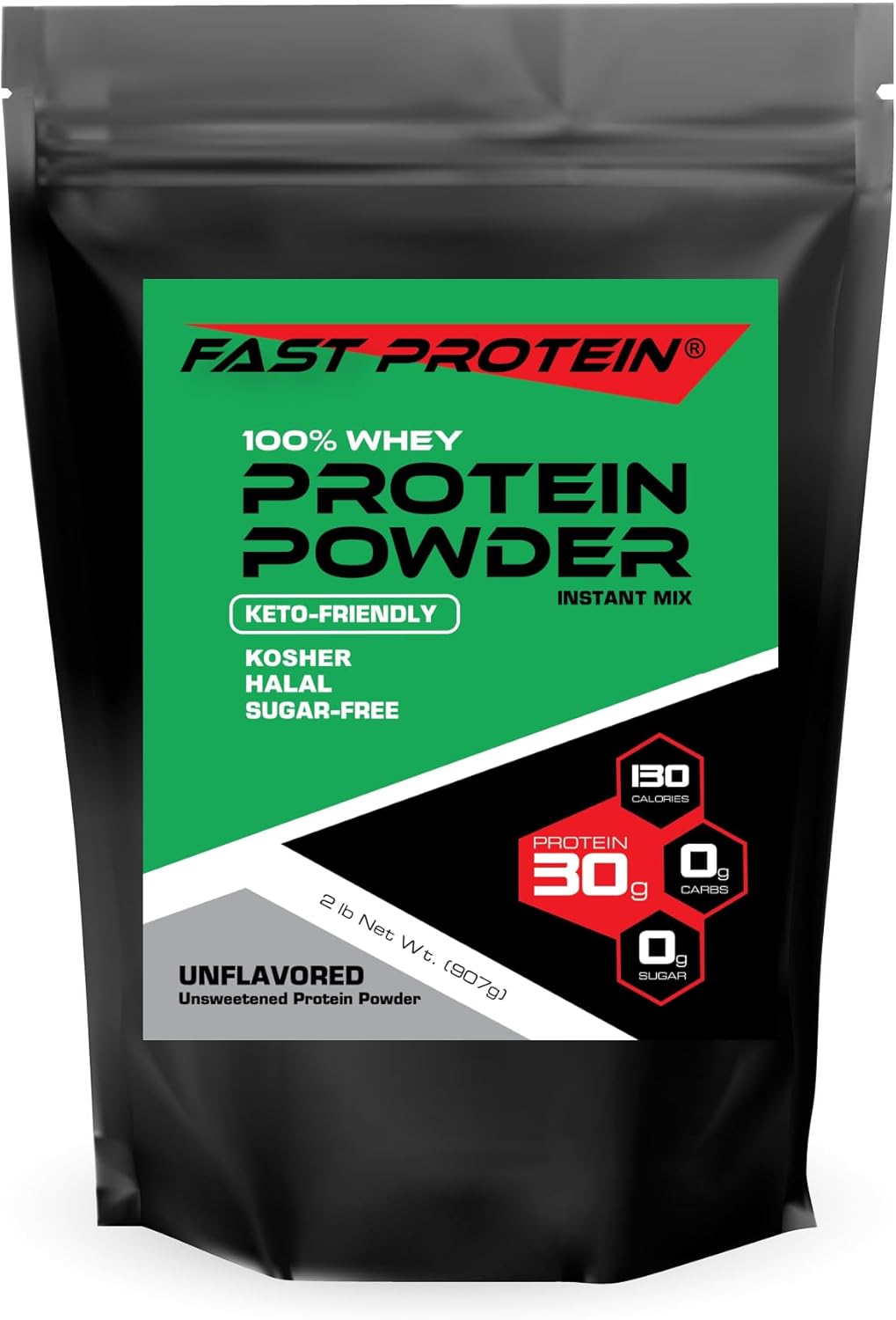 Unflavored Whey Isolate Protein Powder with 30G Protein - 2 LB Size for Fast Results