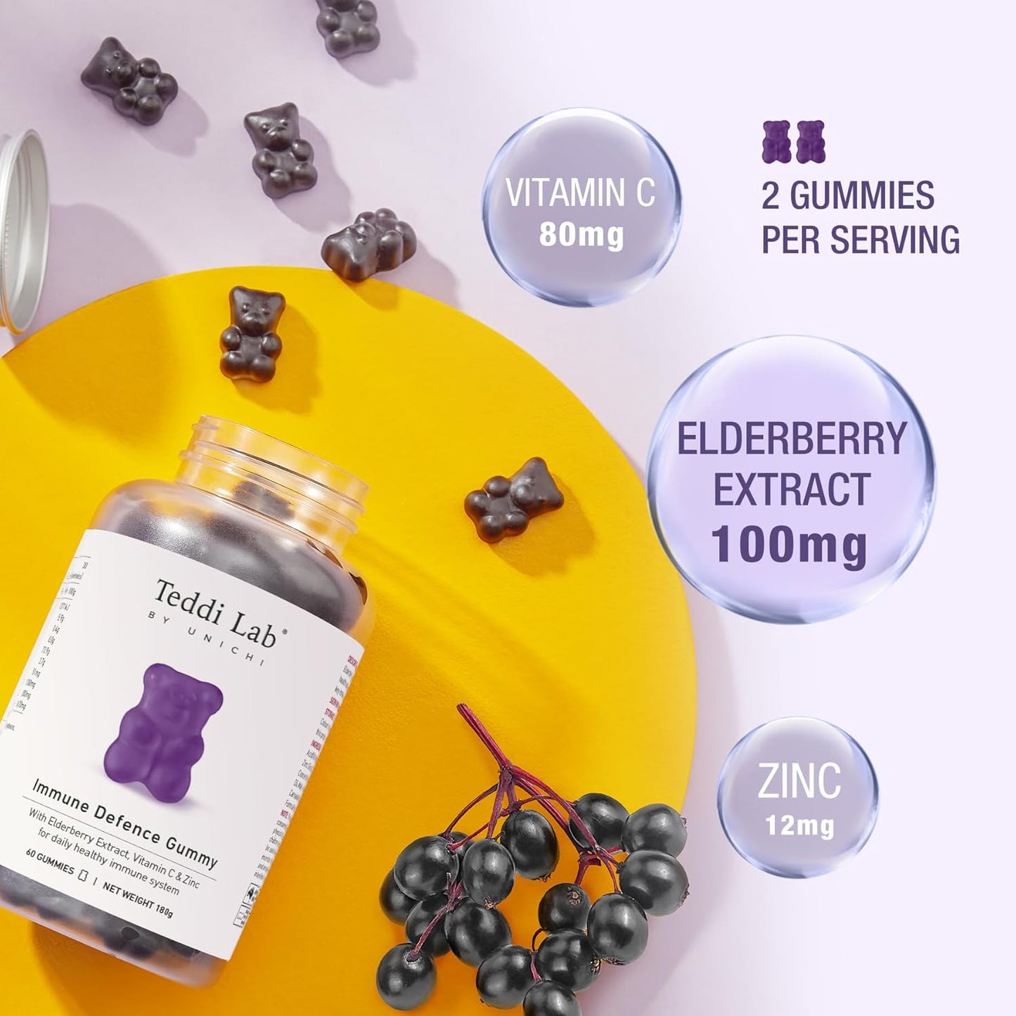 Unichi Eye Health and Immune Defence Gummy Supplement