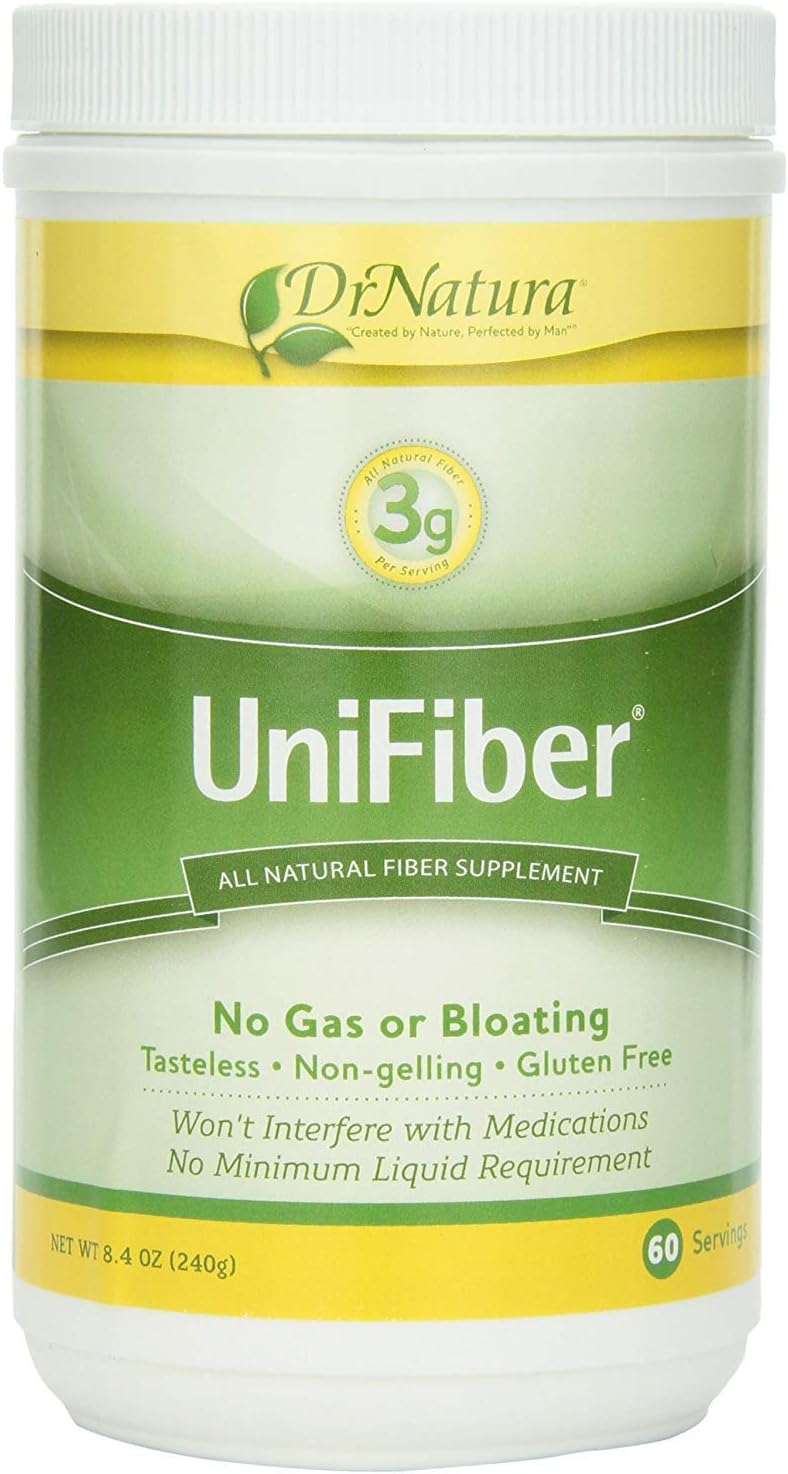 UniFiber All Natural Fiber Supplement - 60 Servings, 8.4 oz Bottle