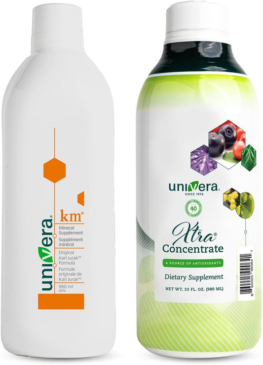 Univera Essential Pack km: Liquid Potassium Xtra Concentrate with Vitamin B Complex for Energy and Stress Support