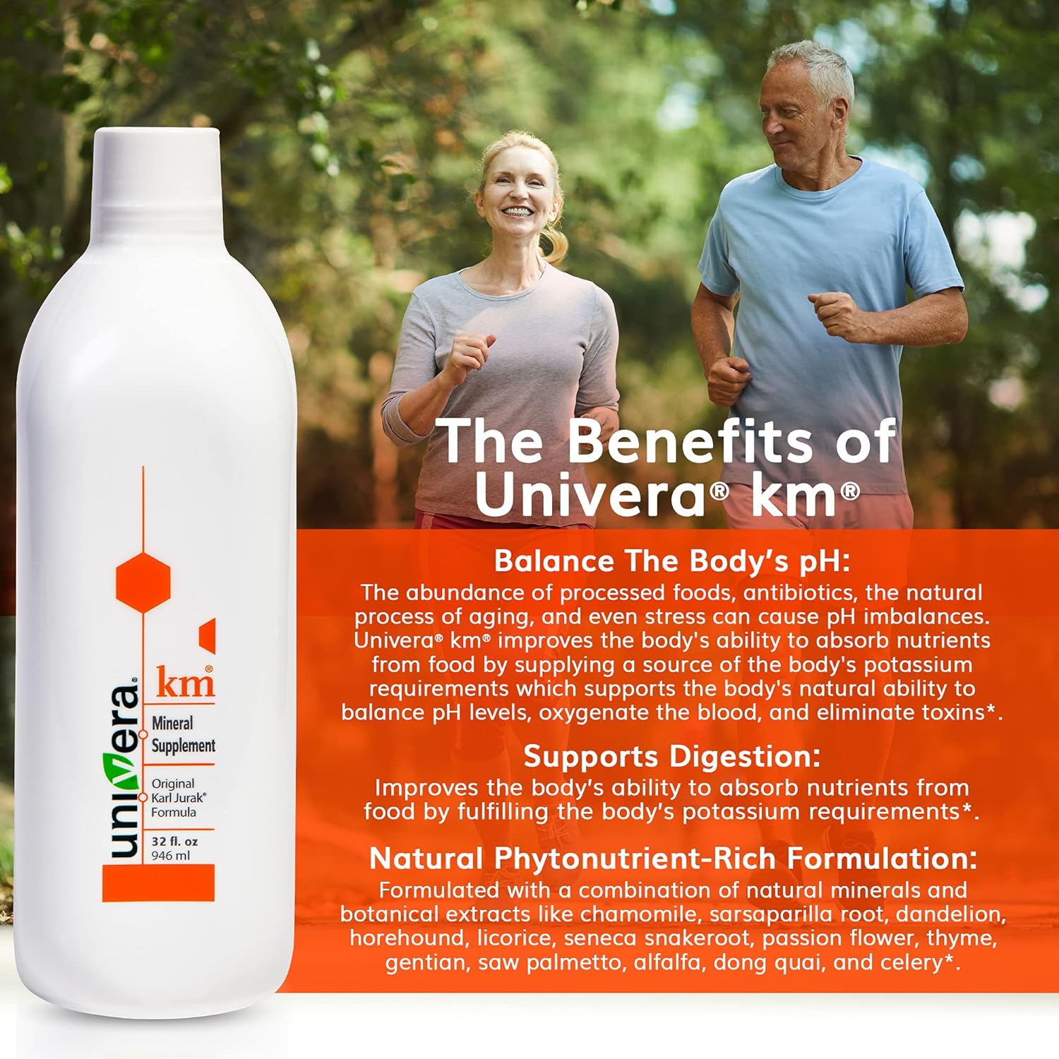 Univera KM Mineral Supplement with Karl Jurak Formula | Potassium & Vitamin-Rich | Balances pH | Aids Digestion & Nutrient Uptake | Natural Phytonutrients | 90-Day Supply