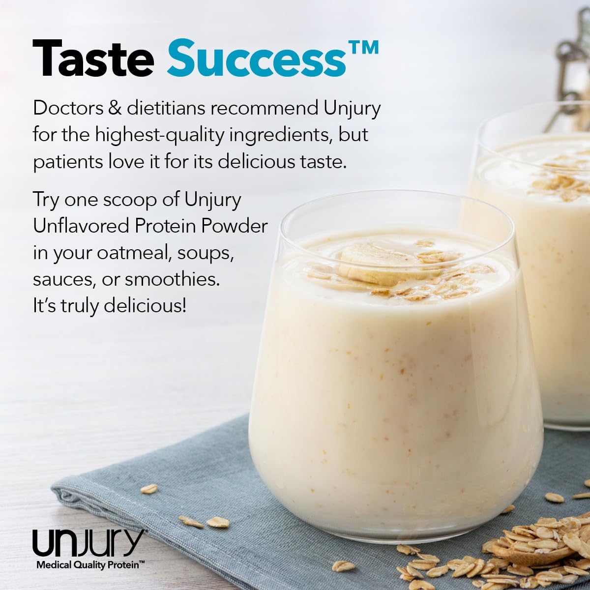 Unjury Unflavored Whey Protein Isolate Powder - 21g Protein | Low Carb, Sugar Free, Gluten-Free | Kosher Certified - 15 Servings