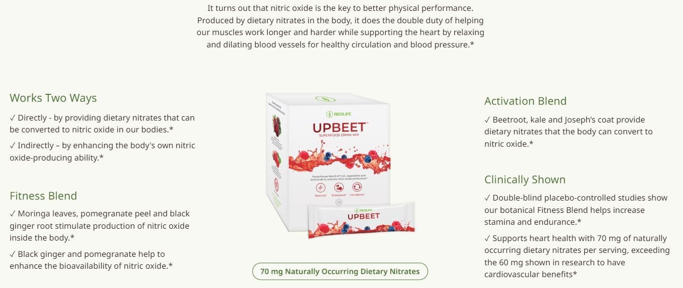 UPBEET Stamina and Endurance Booster with Circulation Support