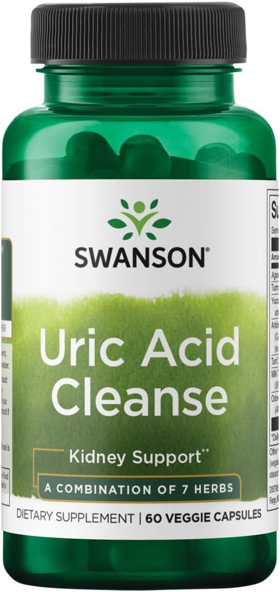 Uric Acid Cleanse Supplement - Supports Kidney Health with 7 Herbs - 60 Veggie Capsules - Natural Formula by Swanson