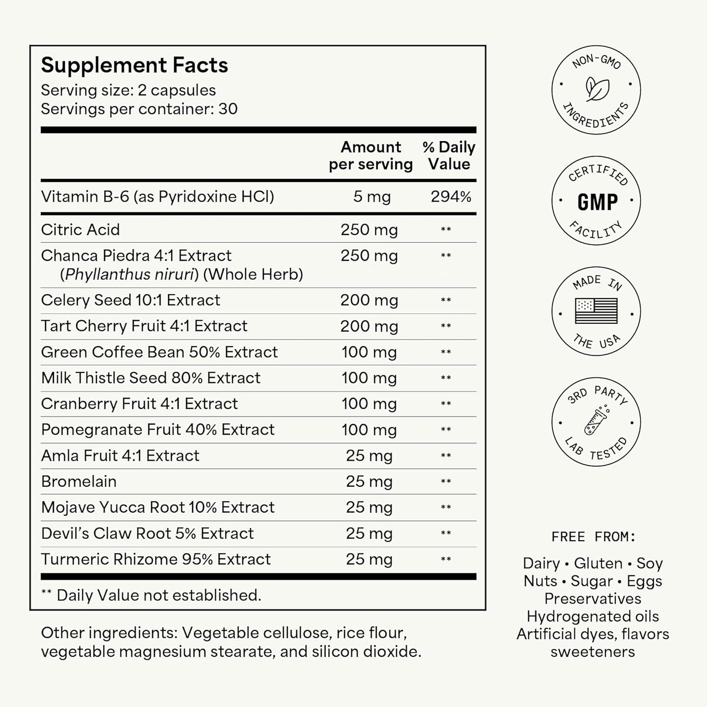 Uric Acid Cleanse Supplement with Celery Seed Extract, Chanca Piedra, and Tart Cherry - Kidney Detox and Uric Acid Flush