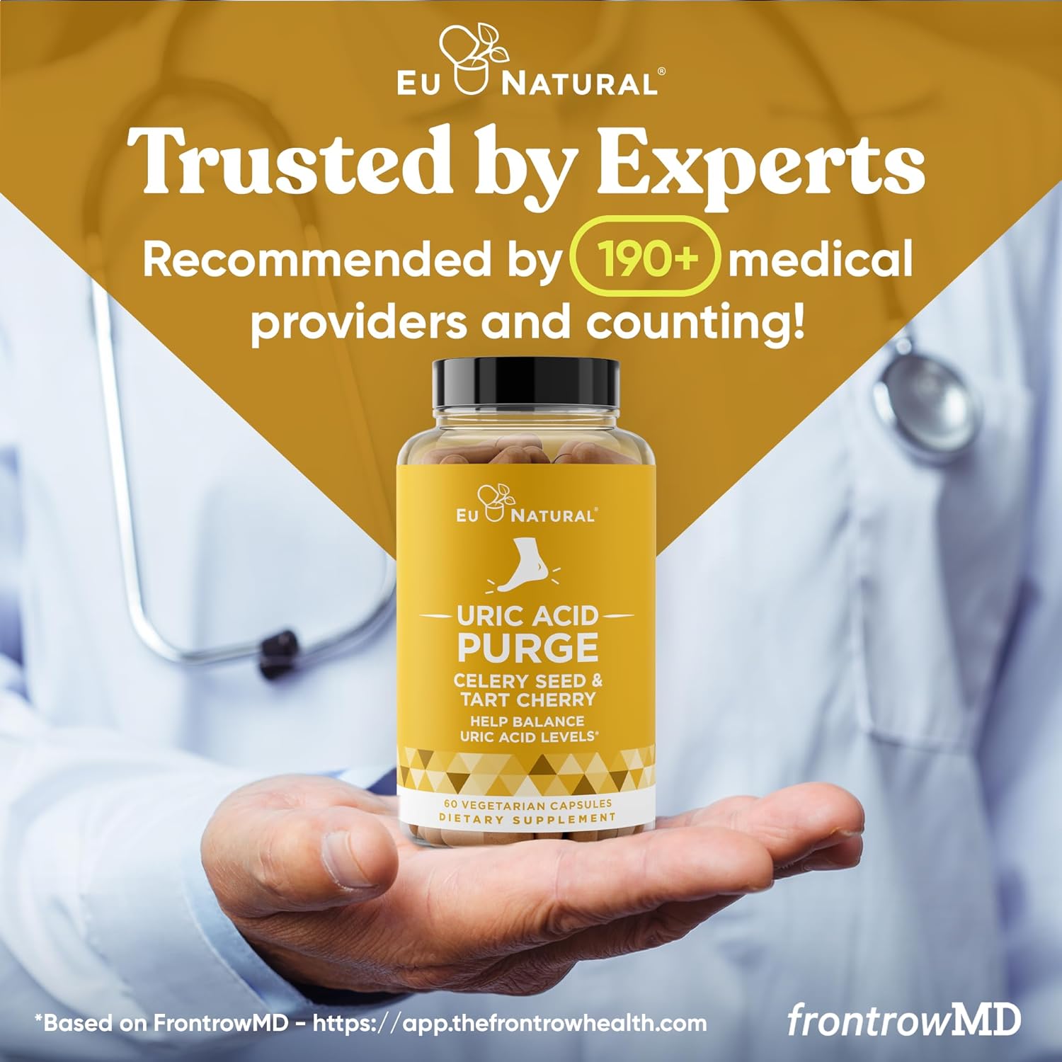 Uric Acid Flush Capsules with Celery Seed Extract & Tart Cherry for Joint Support & Mobility - 120 Soft Vegan Capsules