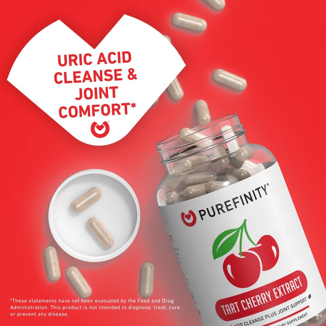Uric Acid Flush & Cleanse Capsules with Tart Cherry Extract for Joint Health