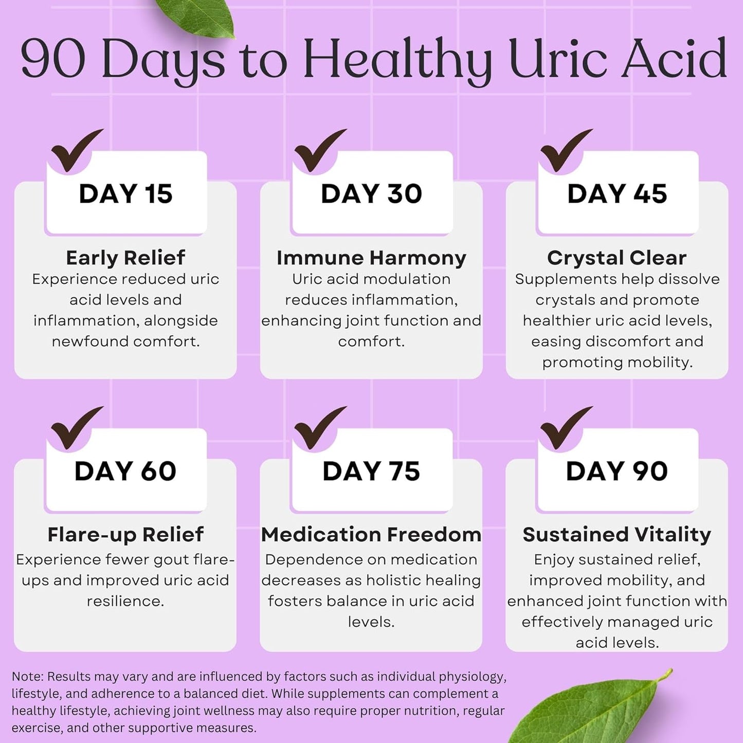 Uric Acid Support Advanced Formula with Tart Cherry, Celery & Turmeric - 60 Veg Caps - Joint Health Support & Detox - Non GMO