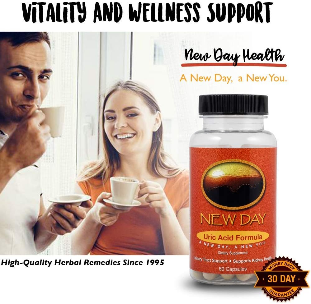 Uric Acid Support Capsules for Gout Relief & Kidney Health - 60 Count - Made in USA