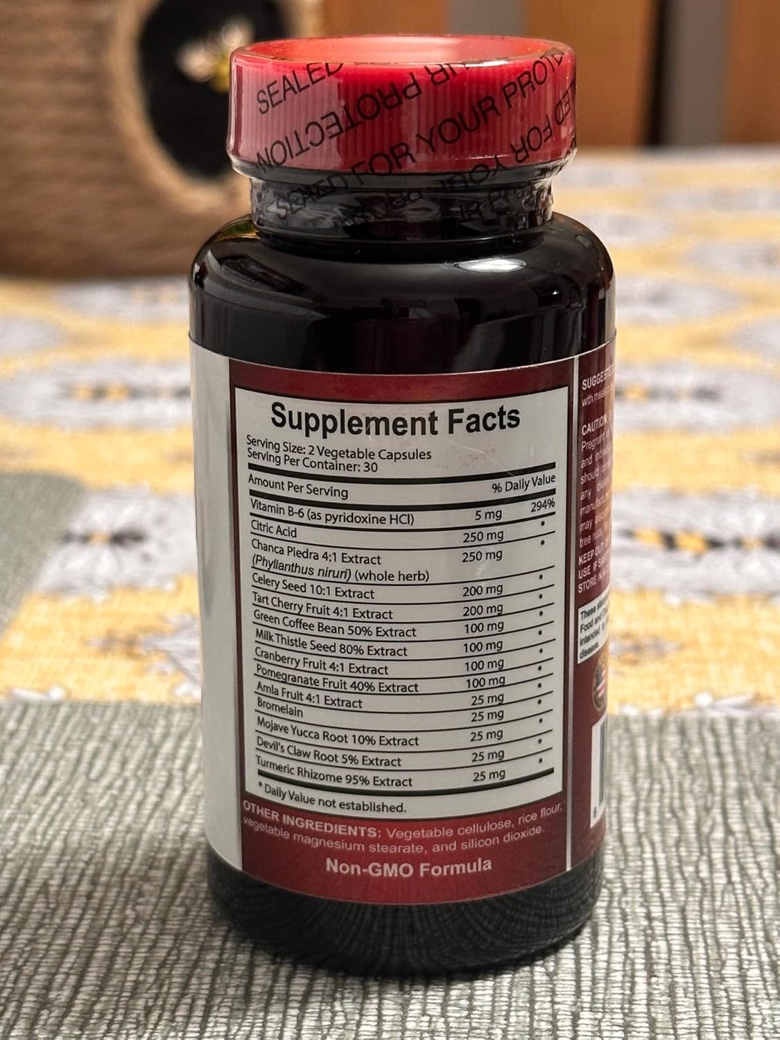 Uric Acid Support Capsules with Joint Relief and Antioxidants - Celery Seed, Pomegranate, Turmeric - 1 Bottle