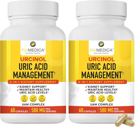 Uric Acid Support Supplement with Turmeric Root & Acai - 2 Pack - 60ct Joint Support Formula with Banaba Leaf & Celery Seed