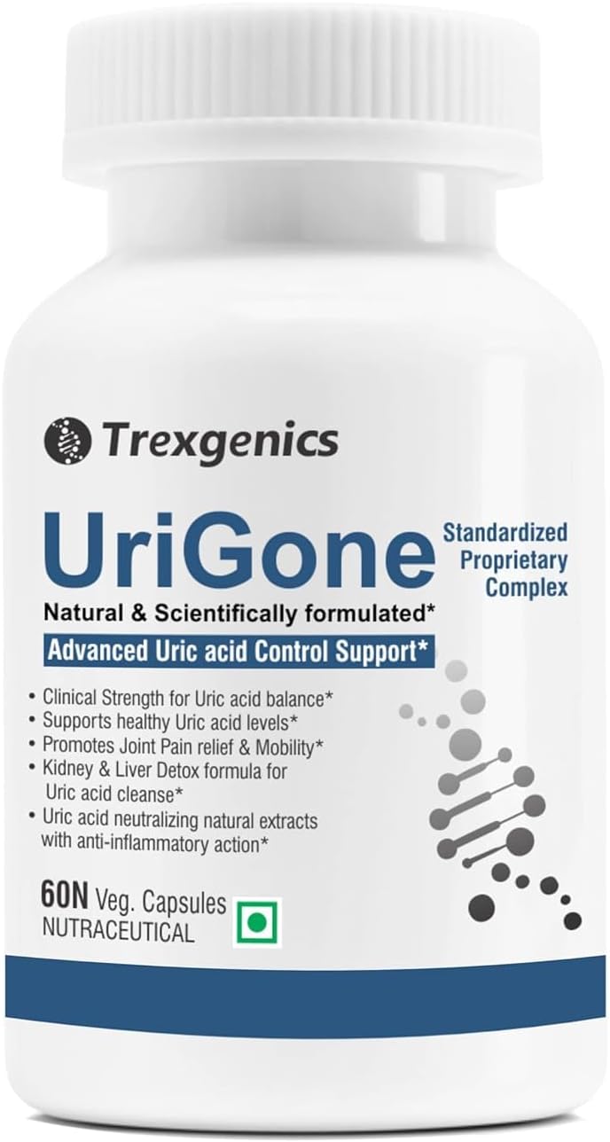 URIGONE Advanced Uric Acid Support Supplement - Natural Formula (60 Veg Caps)