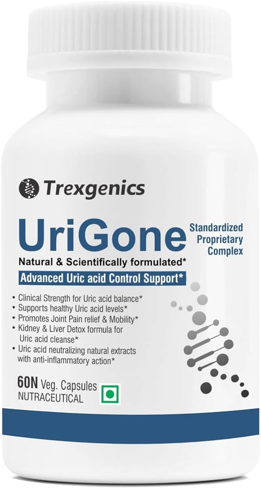 URIGONE Advanced Uric Acid Support Supplement - Natural Formula (60 Veg Caps)