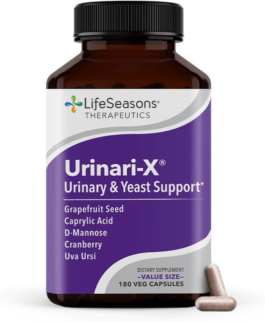 Urinary Tract Support Supplement - Fast UTI Relief - Healthy Bladder Function & Immunity - D-Mannose, Cranberry, Caprylic Acid, Uva Ursi, Grapefruit - 180 Capsules