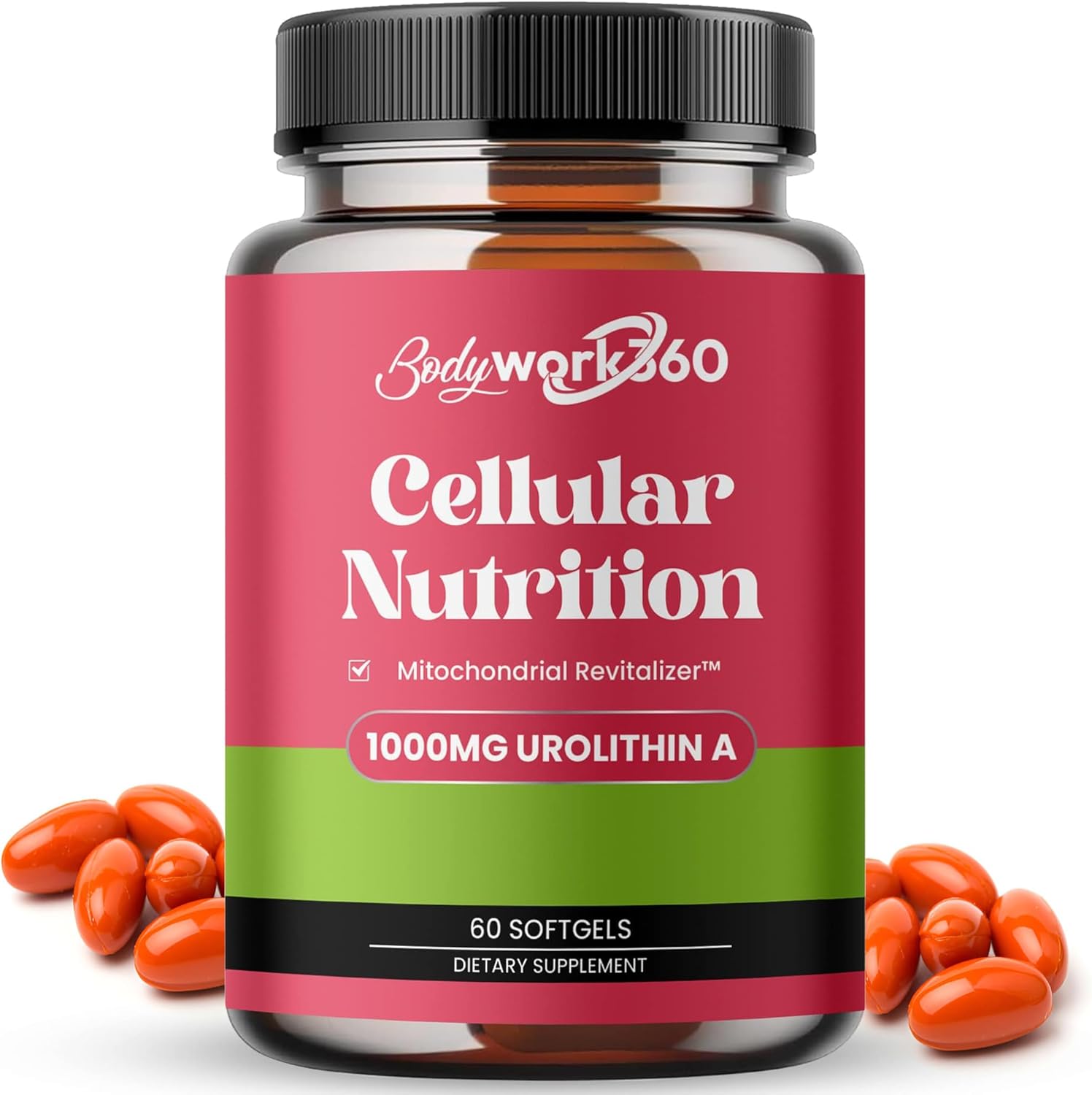 Urolithin A with Mitochondrial Revitalizer™ Softgels - Best Supplement for Healthy Aging, Muscle Repair, Metabolic Regulation - 60 Count