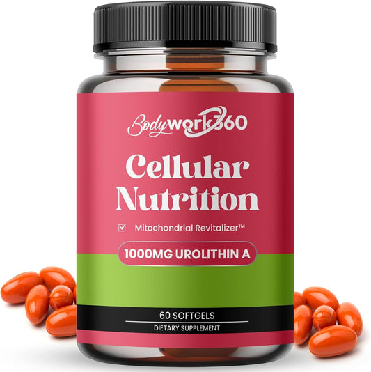 Urolithin A with Mitochondrial Revitalizer™ Softgels - Best Supplement for Healthy Aging, Muscle Repair, Metabolic Regulation - 60 Count