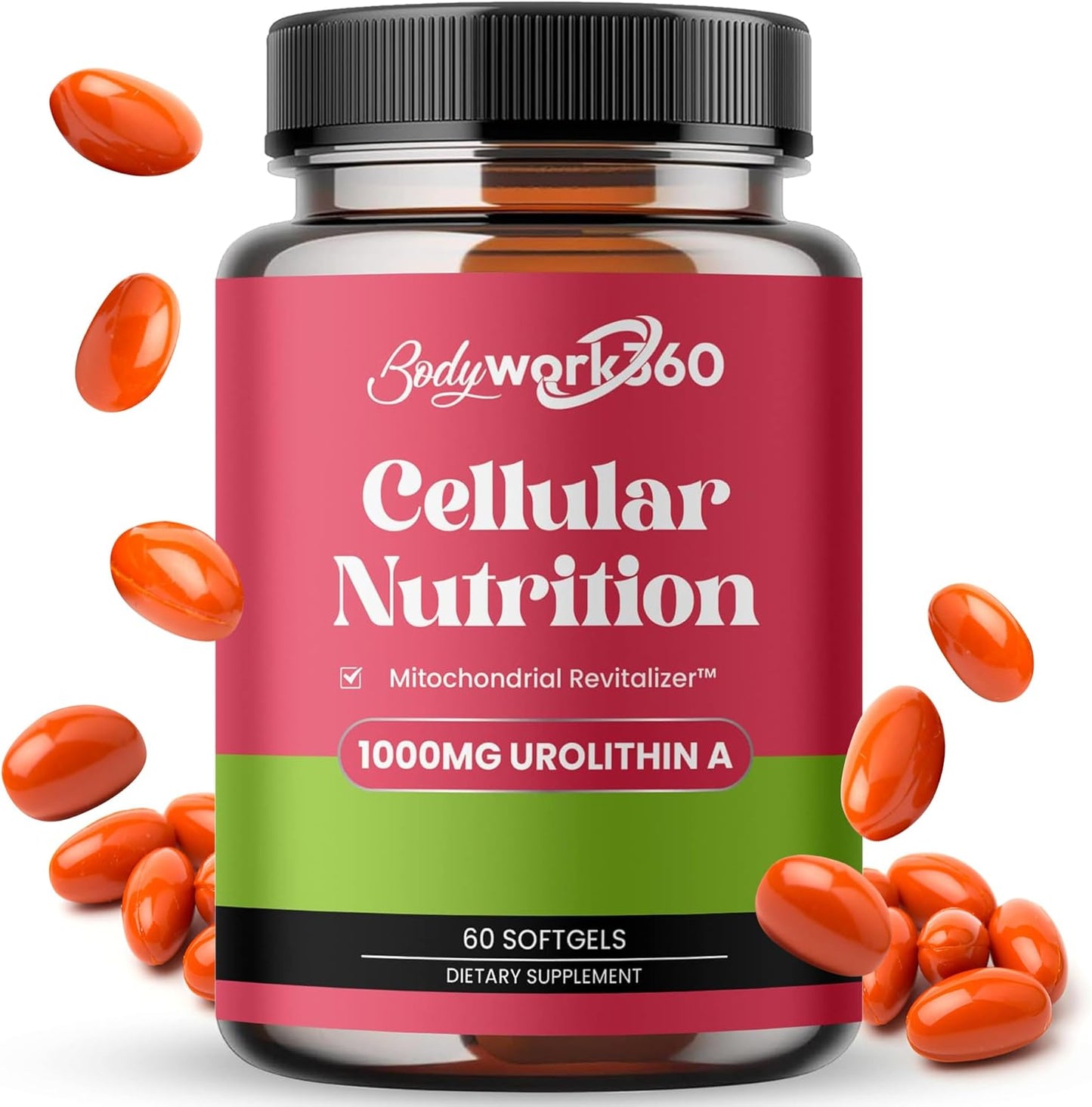 Urolithin A with Mitochondrial Revitalizer™ Softgels - Best Supplement for Healthy Aging, Muscle Repair, Metabolic Regulation - 60 Count
