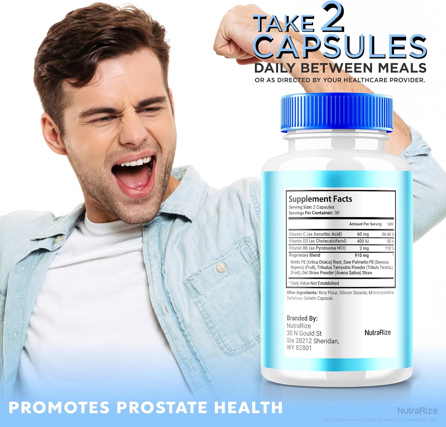 Uromexil Forte Capsules - Premium All-Natural Prostate Health Support Supplement with NutraRize Formula (60 Capsules)