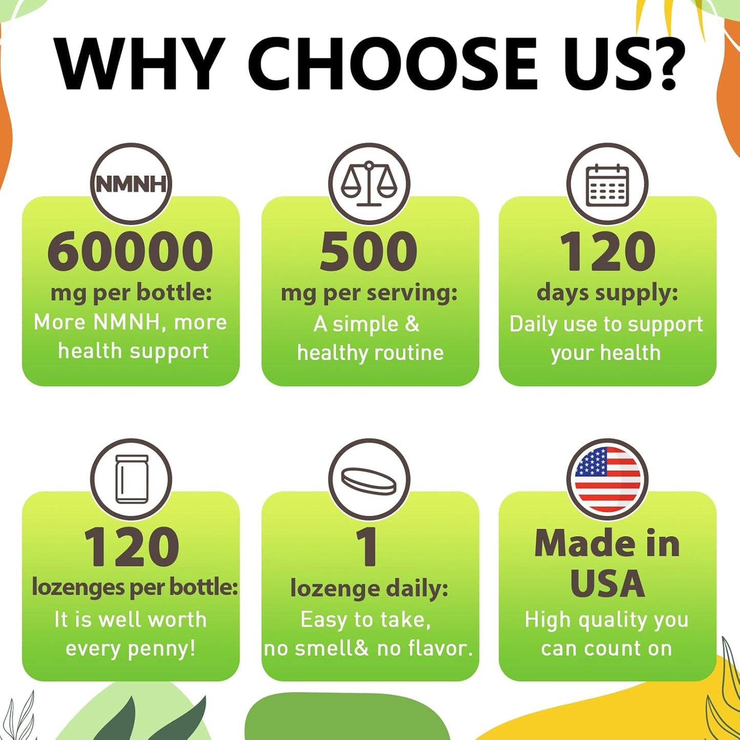 Ursinquil Sublingual NMNH 500mg NAD Supplement - 480 Capsules, 120 Servings, Boost NAD Levels for Anti-Aging, Energy, Immunity, Focus