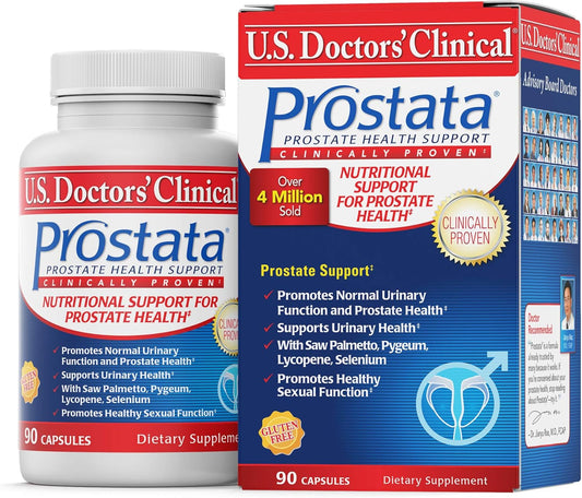 U.S. Doctors' Clinical Prostata Supplement for Men - Supports Urinary Health with Saw Palmetto & Vitamins - 60 Capsules