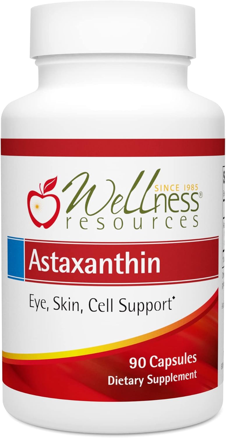 USA Grown Natural Astaxanthin Capsules 6mg - AstaReal for Eye Health, Skin, Immunity - Non-GMO Supplement