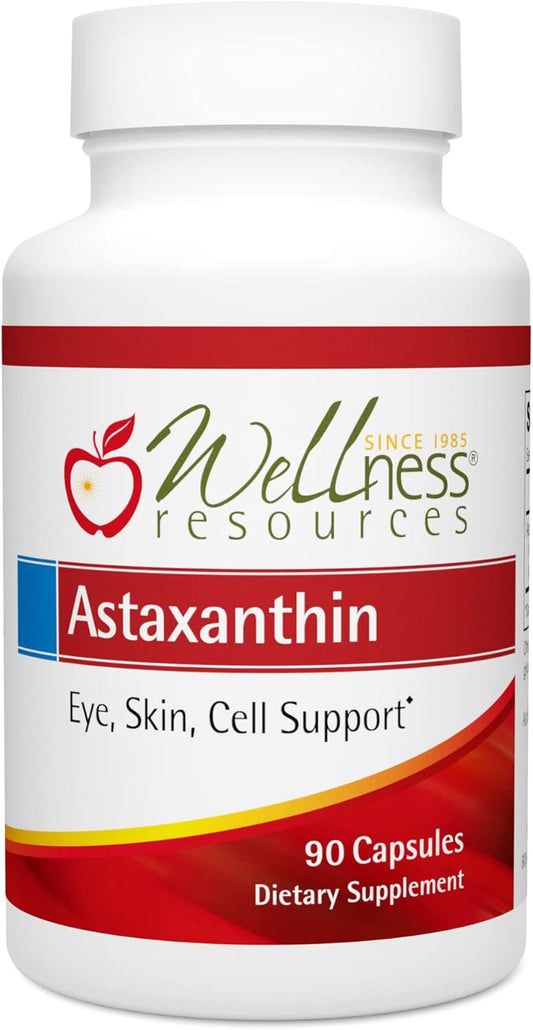 USA Grown Natural Astaxanthin Capsules 6mg - AstaReal for Eye Health, Skin, Immunity - Non-GMO Supplement
