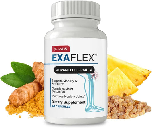 USA-Made Joint Supplement Capsules with Glucosamine, Chondroitin, MSM, Boswellia, Turmeric & Quercetin - Supports Joint Health for Men and Women - 60 Caps