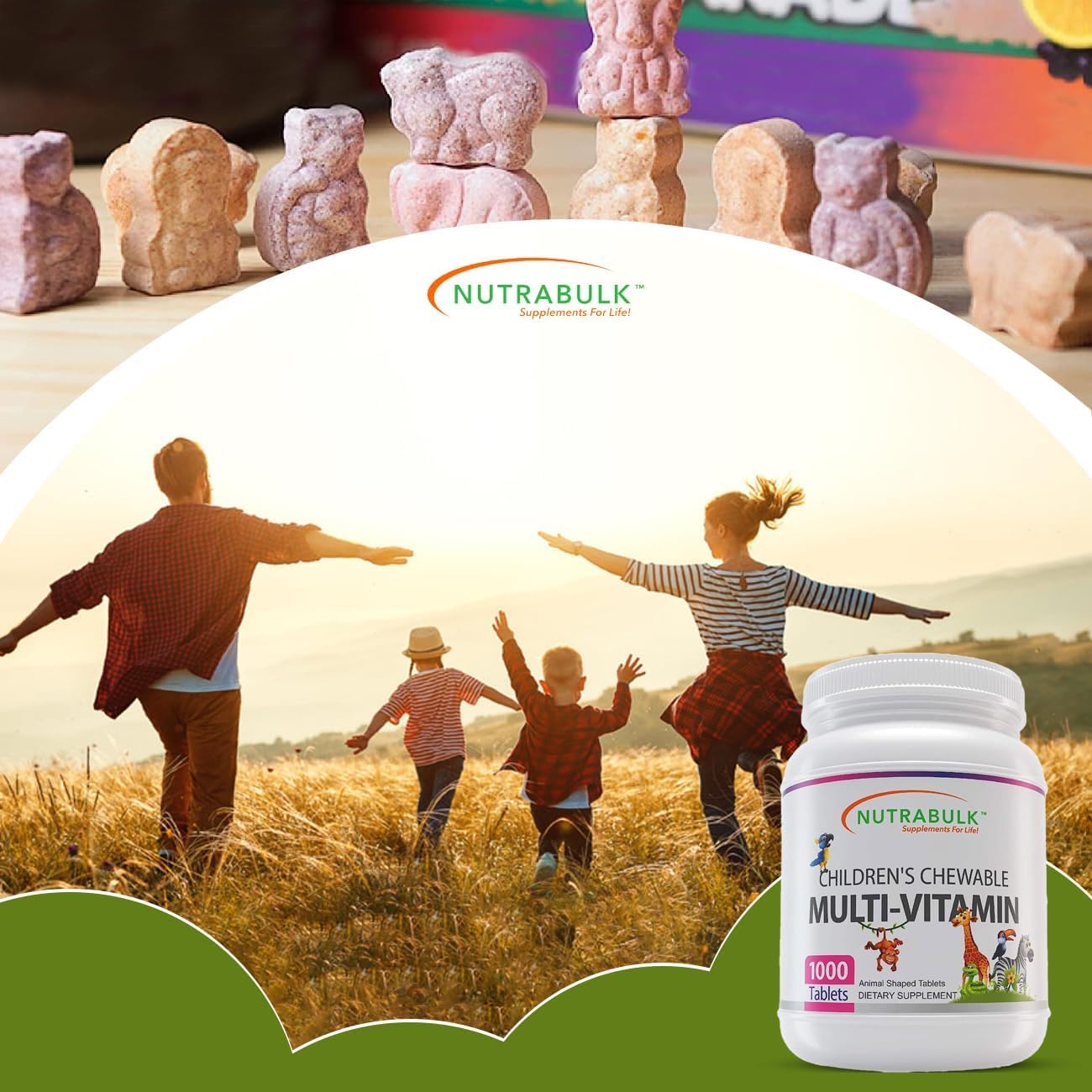 USA-Made Vegan Children’s Chewable Multi-Vitamins - Supports Immune, Bone, Brain Health - Gluten-Free Cherry Tablets - 12000 Count