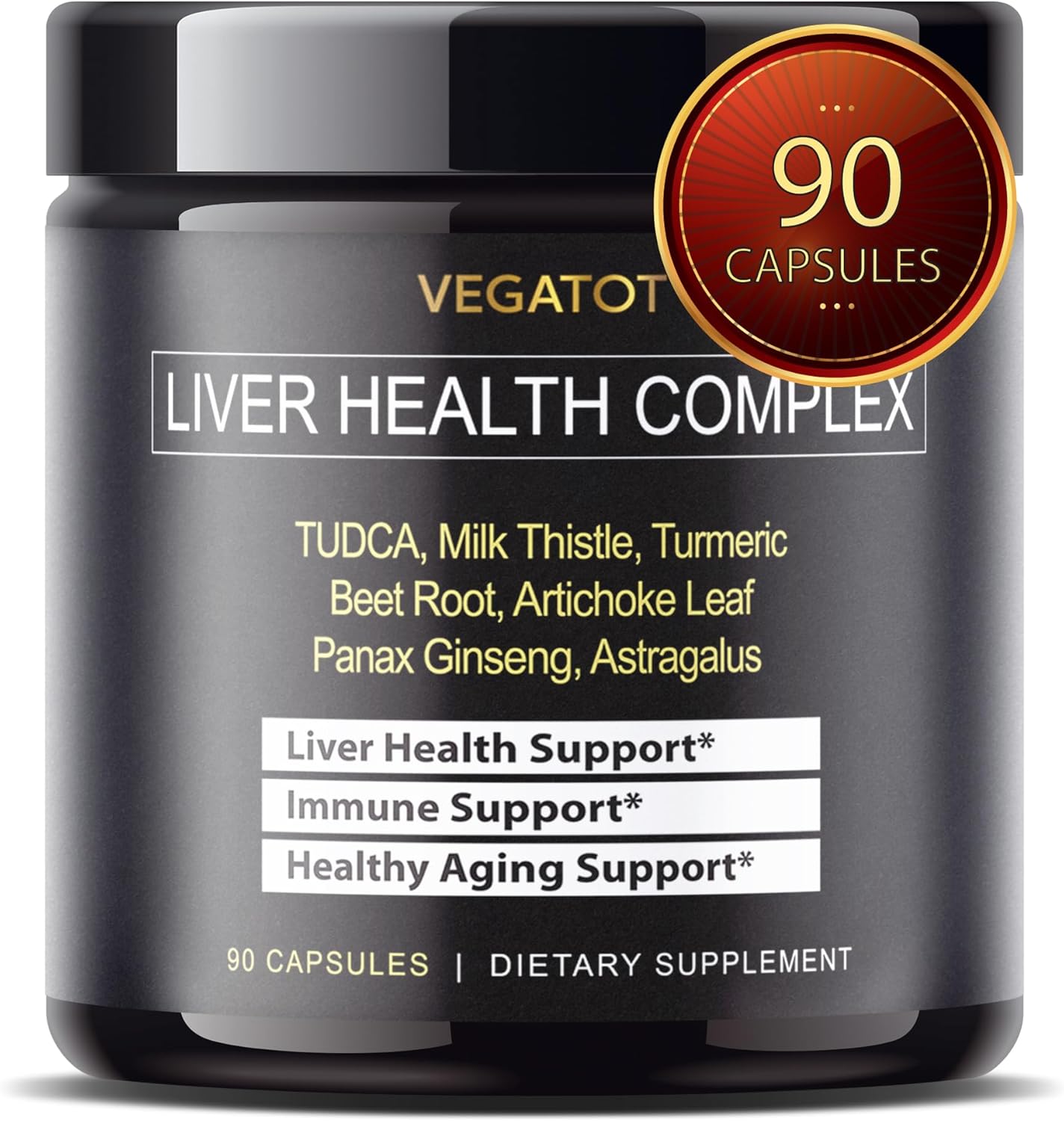 USA Made VEGATOT Liver Health Complex Formula with TUDCA, Milk Thistle, Beet Root - High Potency Clean & Detox Formula