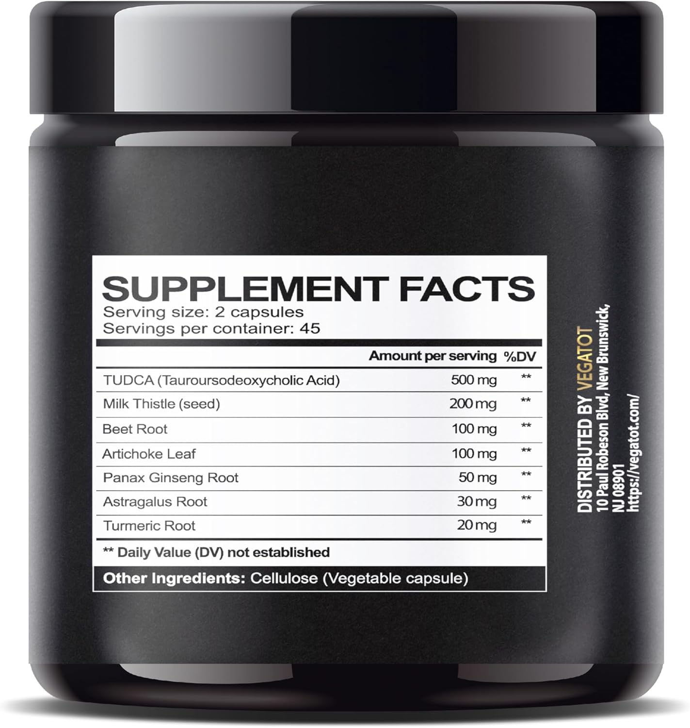 USA Made VEGATOT Liver Health Complex Formula with TUDCA, Milk Thistle, Beet Root - High Potency Clean & Detox Formula